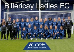 A photo of the Billericay Ladies FC - football team sponsored by iCore